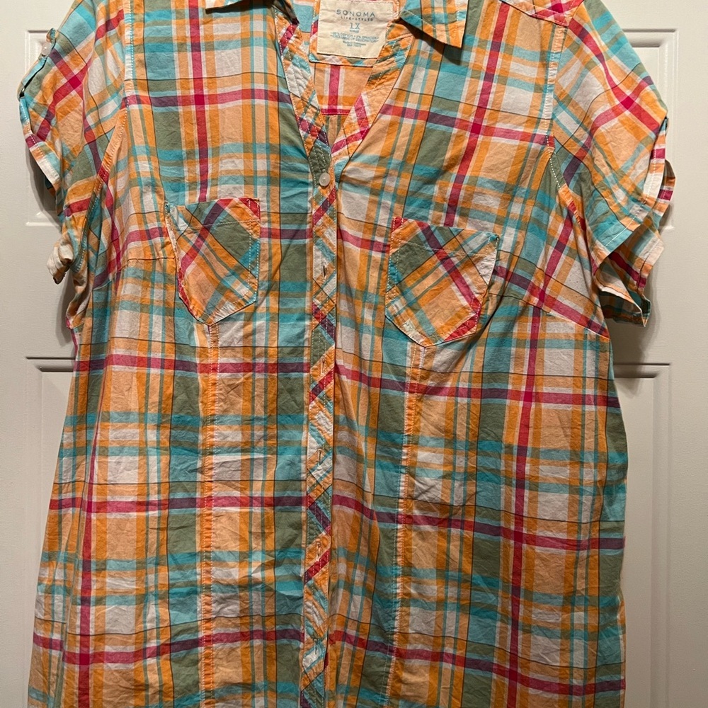 Sonoma Plaid Short Sleeve Shirt